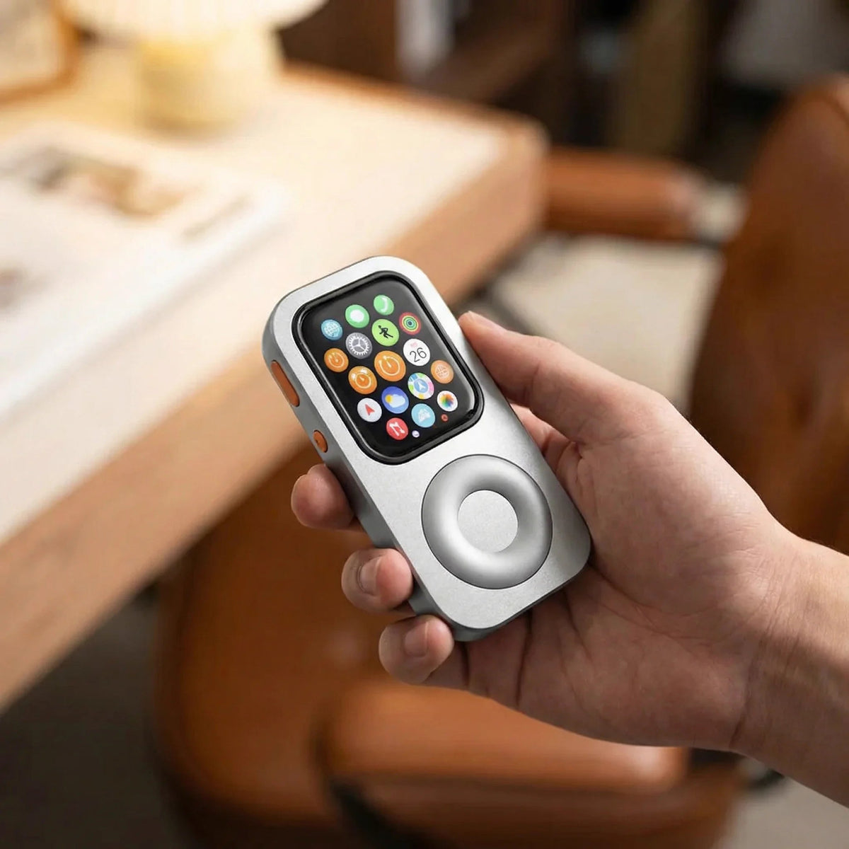 A look at games, pocket agents, voice prompts and thumb-led controls for a compatible Apple Watch held inside RePod.